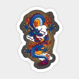 dragon on fire Sticker